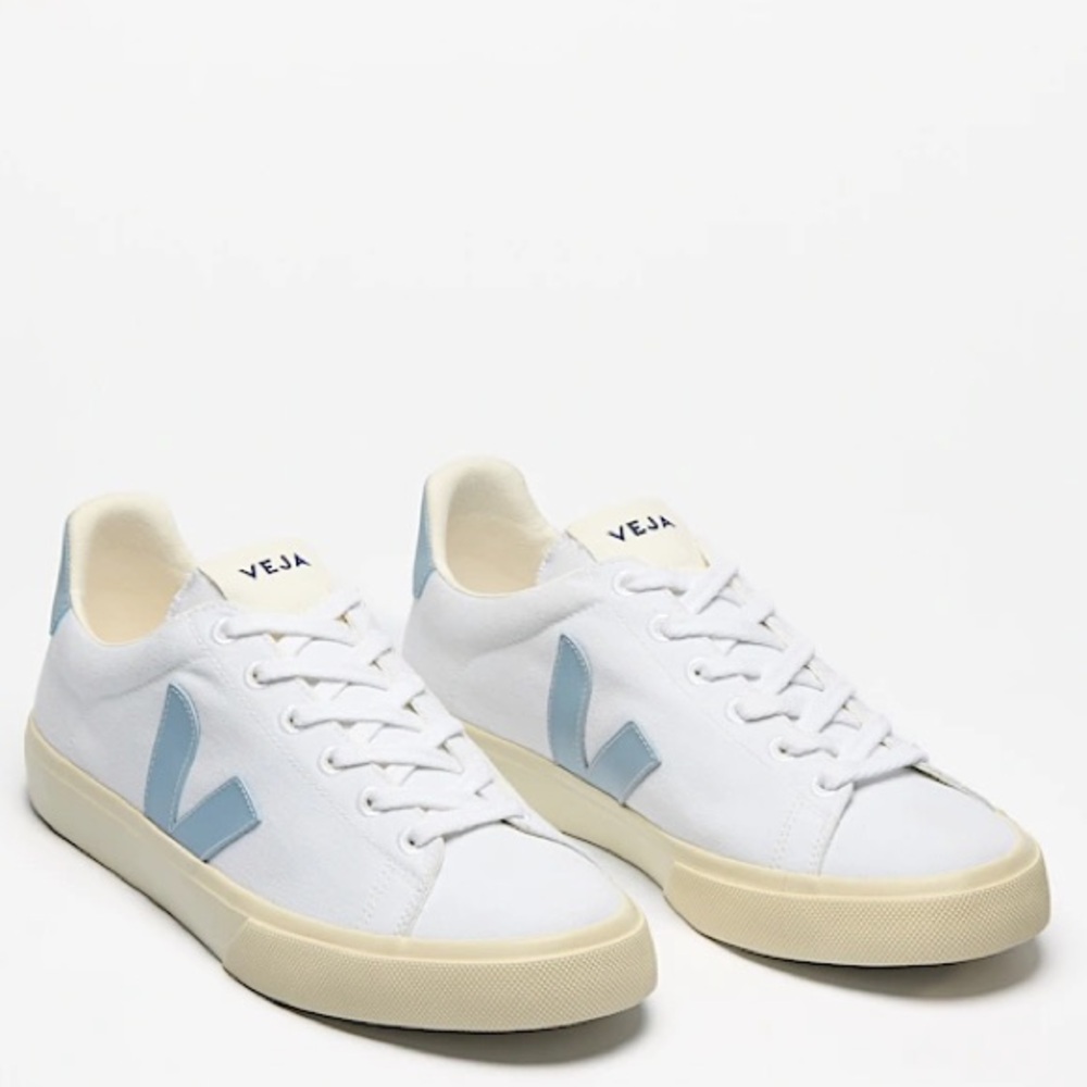 Veja Campo Canvas White and Blue Sneakers size women’s 10